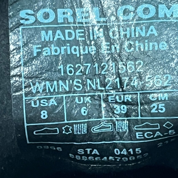 SOREL PDX Wedge Lace-Up Canvas Leather Waterproof Booties Boots 8 - Picture 11 of 12